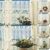 1 шт., оконная занавеска для кухонного шкафа, двери, кружевная жаккардовая занавеска для балкона, короткая занавеска, украшение для дома