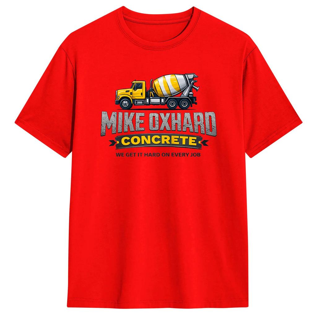 Mike Oxhard Concrete Construction Work Truck TShirt for Unisexs Clothing Womens Clothing Vintage Cotton 2026 Summer New T Shirt