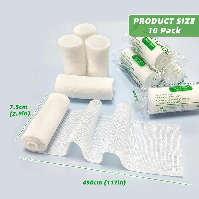 5Pcs Cotton Core Accessories First Aid Absorbent Pad For Wound Dressing Cotton Core PBT Elastic Bandages