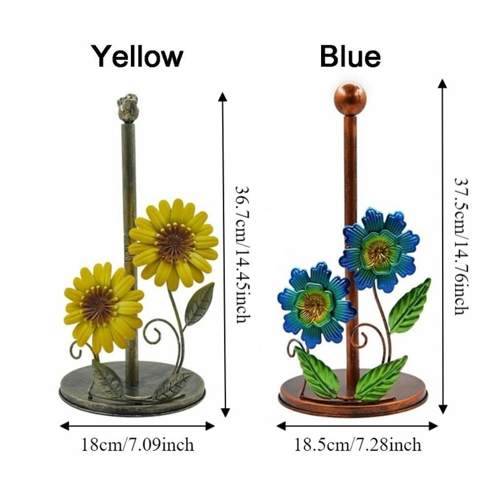 Anti-Skid Flower Shaped Tissue Holder Freestanding Paper Towel Rack Dining Table