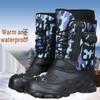 Men's Waterproof Thick-Soled Winter Snow Boots - Warm Cotton Shoes for Outdoor Activities and Ice Fishing