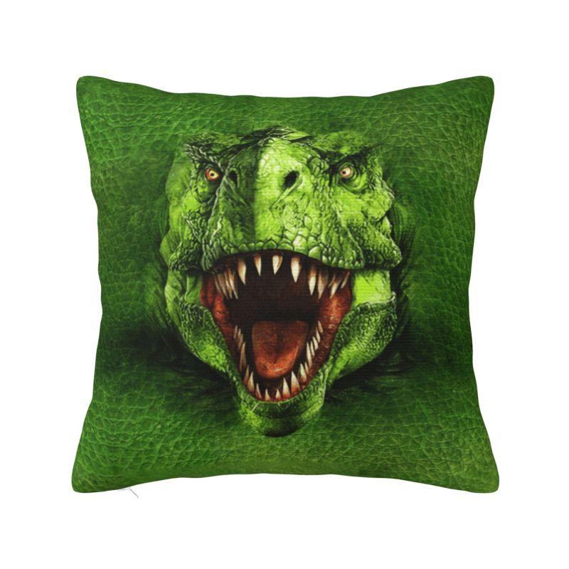 Wild Trex Dinosaur Roars Throw Pillow Case Living Room Decoration Cute Cushions Cover For Sofa Car Square Polyester Pillowcase