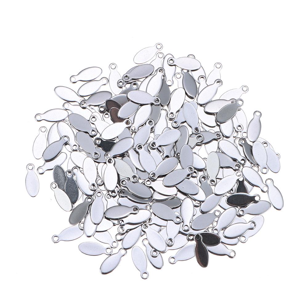 Пустые бирки из нержавеющей стали Овальные Овальные подвески Изготовление ювелирных изделий Штамповочные бирки Изготовление ювелирных изделий своими руками