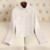 Осень 2024 года новое двухстороннее шерстяное пальто короткое маленькое ароматное белое шерстяное пальто высокого класса для женщин