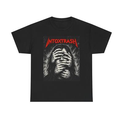 Intoxtrash Винтажная графическая футболка Унисекс Тяжелая хлопковая футболка