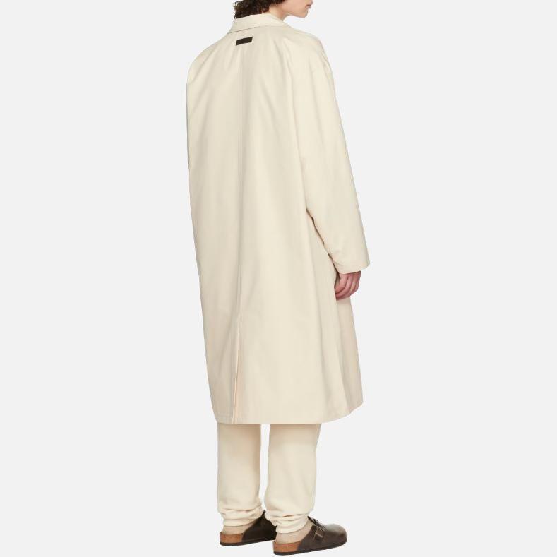 Fear of God Essentials Осень Зима 2022 Длинное Пальто Мужская Верхняя Одежда Яичная Скорлупа-Белый FOG-SS22-712