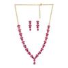 Нежный комплект рубинового ожерелья для женщин