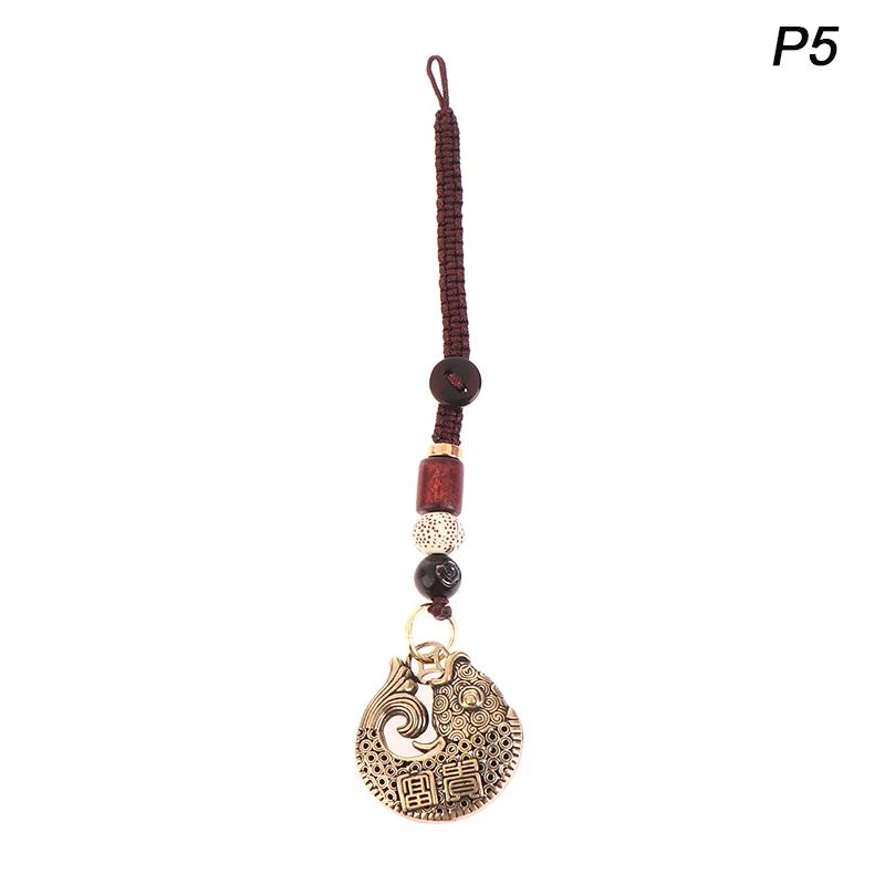 Новые винтажные латунные тибетские буддийские мантры-колокольчики брелки для ключей подвески на шнурке ручная работа веревка автомобильный брелок кольца подвесные украшения