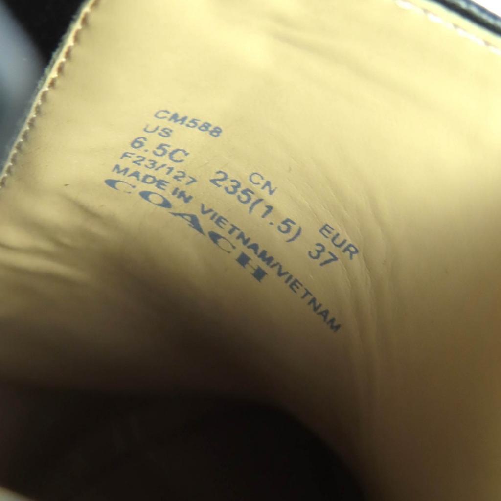 Отличные короткие ботинки COACH Lead Booties ботильоны с боковыми резинками черные 6.5 CM588 Б/У