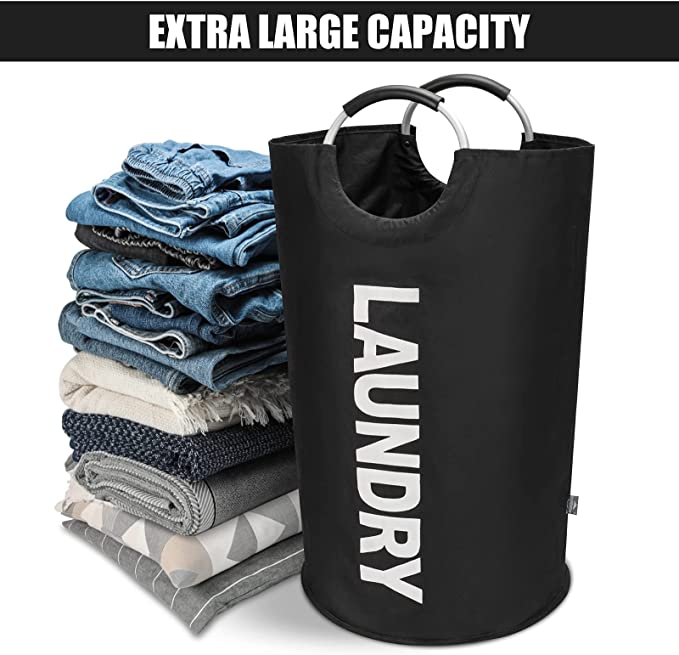 115L X-Large Laundry Basket, Collapsible Fabric Laundry Bag, Foldable Laundry Hamper, Folding Washing Bin