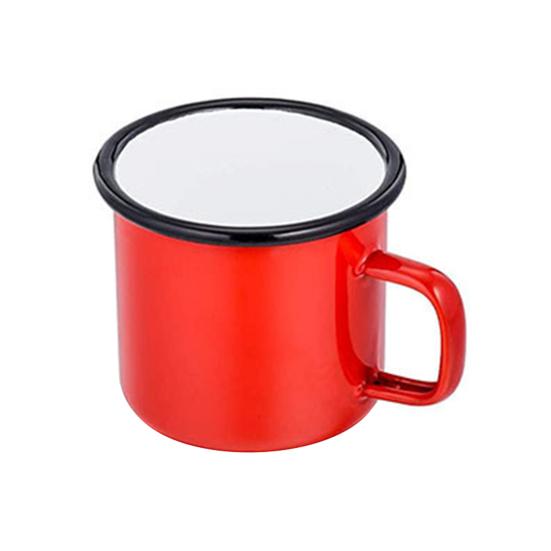 350ml Water Mug Exquisite Retro Style Metal Universal Round Edge Milk Cup