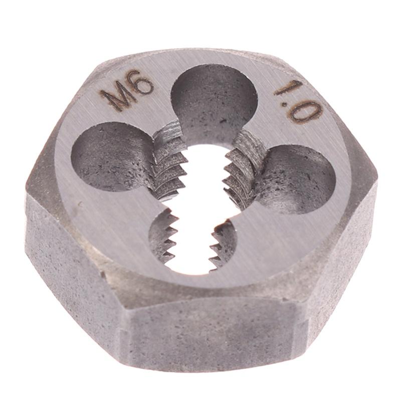 Метрическая резьба Шестигранная плашка Плашка для нарезания резьбы Винт Шестигранные плашки M3*0.5 M4*0.7 M5*0.8 M6*1.0 Ручные плашки для нарезания резьбы