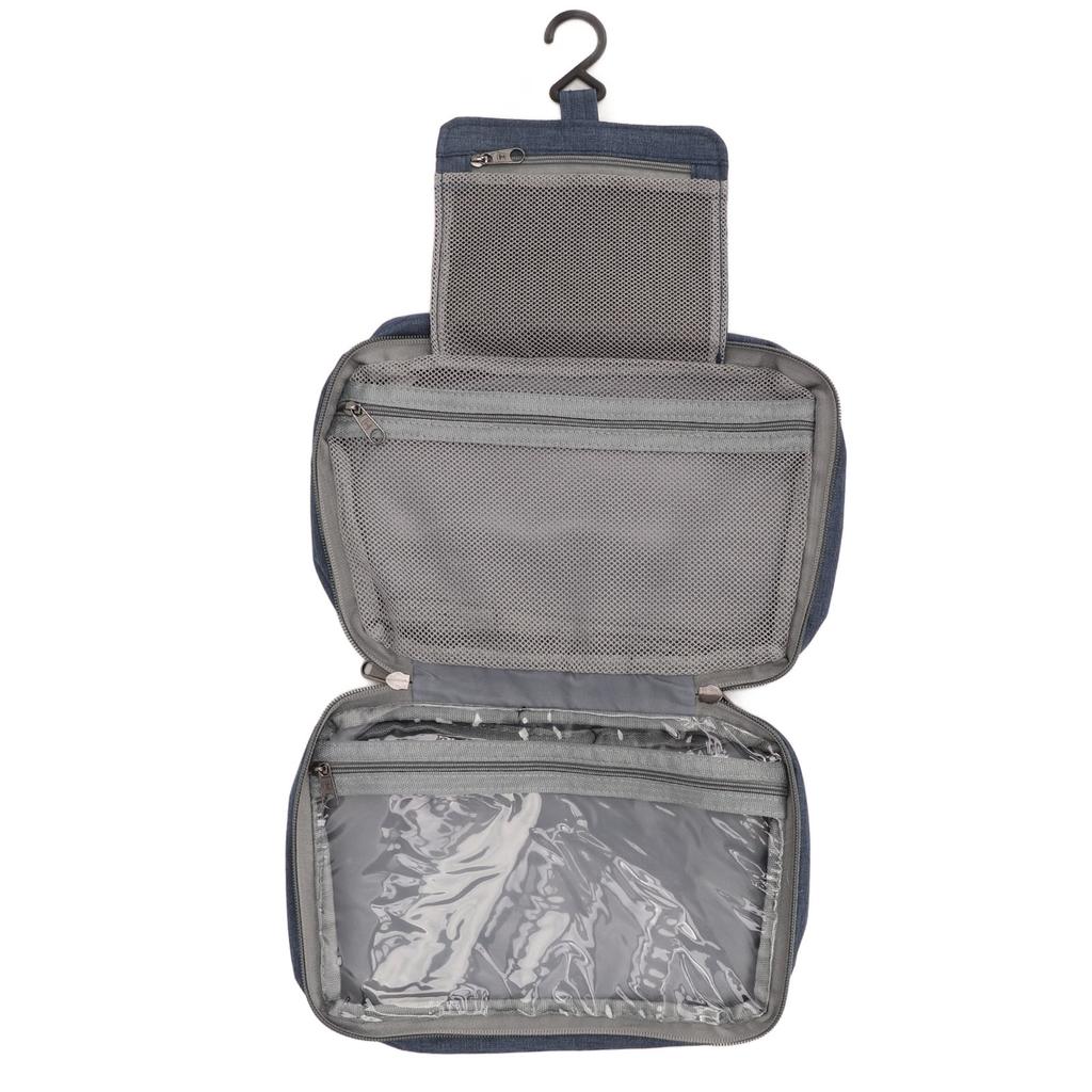 Дорожная подвесная косметичка Дорожная косметичка Складной подвесной органайзер для туалетных принадлежностей для мужчин и женщин Темно-синий