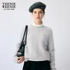Teenie Weenie Women's Cable Knit Round Neck Sweater