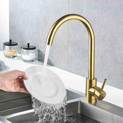 Кухонный смеситель для раковины из матового золота, фильтр для воды из нержавеющей стали, смеситель для горячей и холодной воды Torneiras De Cozinha Grifo Cocina