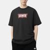 Levis Повседневная Удобная Футболка с Принтом Логотипа, Вязаная, С Круглым Вырезом, С Коротким Рукавом, Унисекс, Черная 001AM-0012