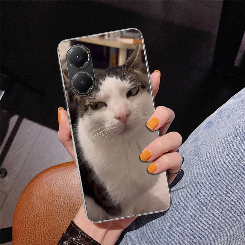 Смешные мемы с котиками Чехол для телефона Xiaomi Poco X5 X6 X7 Pro X4 Gt F7 Ultra M8 M7 Redmi 15C 15 13C 13 12C 12 Уникальная обложка Coque P
