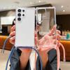 Чехол-шнурок для Samsung Galaxy S24 Ultra S23 S22 Plus S20 S21 FE A55 A54 с ремешком через плечо, жесткий акриловый противоударный чехол