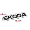 JIYQ3 For Skoda FABIA KAMIQ KAROQ KODIAQ OCTAVIA RAPID SUPERB YETI Car Trunk Letters Emblem Logo Sticker Front Rear Badge Accessories