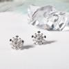 New Simple Crystal Snowflake Earrings  Fresh Ladylike Temperament  Japanese and Korean Earrings for Your Girlfriend