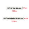 Car 3D ABS KOMPRESSOR Logo Badge Emblem Decals Sticker For Mercedes Benz C180 C200 C230 CLK200 SLK200 SLK230 CLS350 E300 SL350