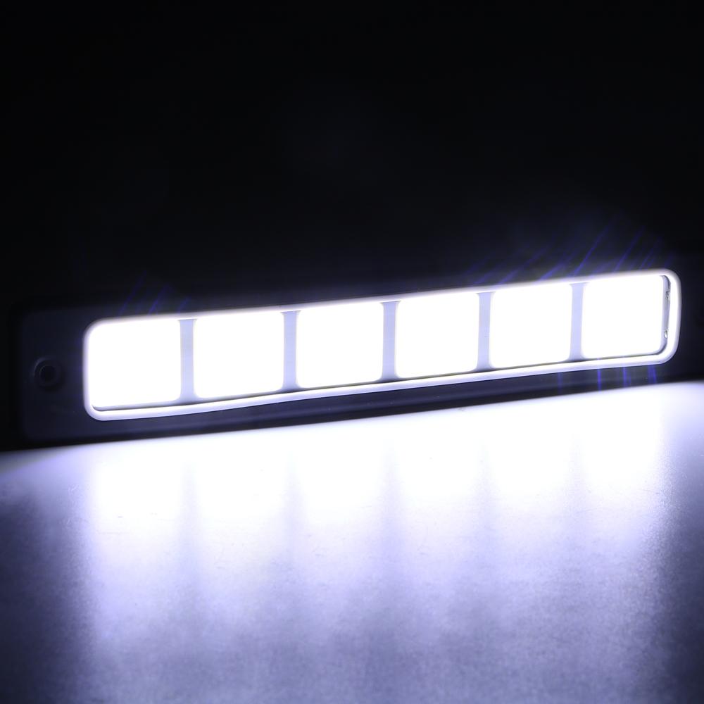 Противотуманная фара Водонепроницаемая Гибкая Светодиодная Автомобильная ДХО Дневной ходовой свет Квадратная COB 2 шт. Гибкая Функциональная Лампа Автостайлинг