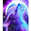 Frame Diy Painting By Numbers For Adults Moon And Wolf Animals Picture On Numbers Starter Kits Acrylic Paint Wall Arts For Home Decors 40x50
