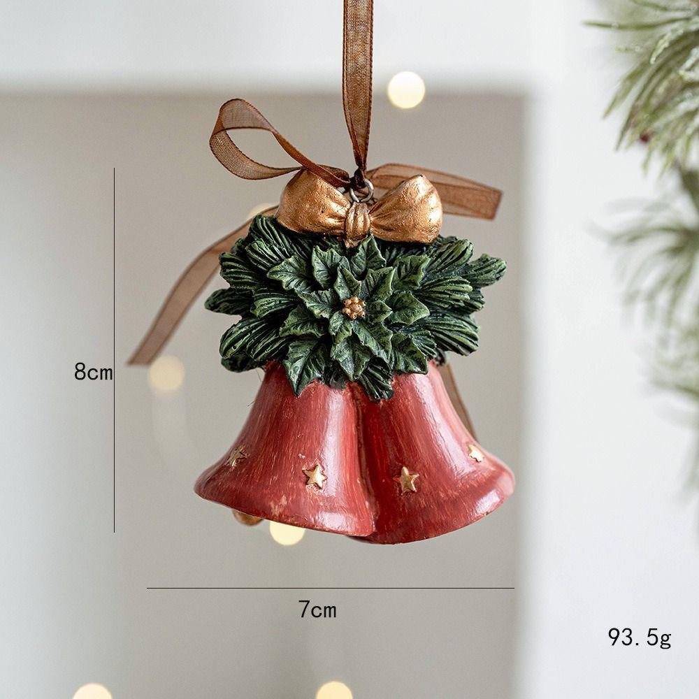 Resin Christmas Tree Decoration DIY Decor Painted Ornaments Christmas Resin Pendant New Year Party