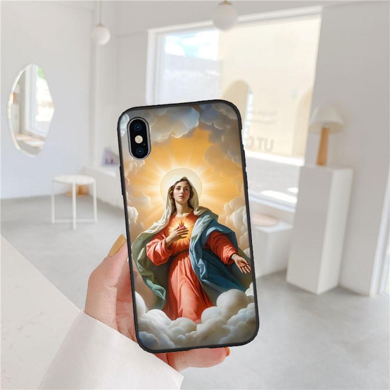 BF115 Virgen Maria Phone Case for Samsung Galaxy M06 M15 M16 M35 M55 M56 A36 A42 A50 A50S A51 A52 A32 A33 A05 A05S A06 A16 A20