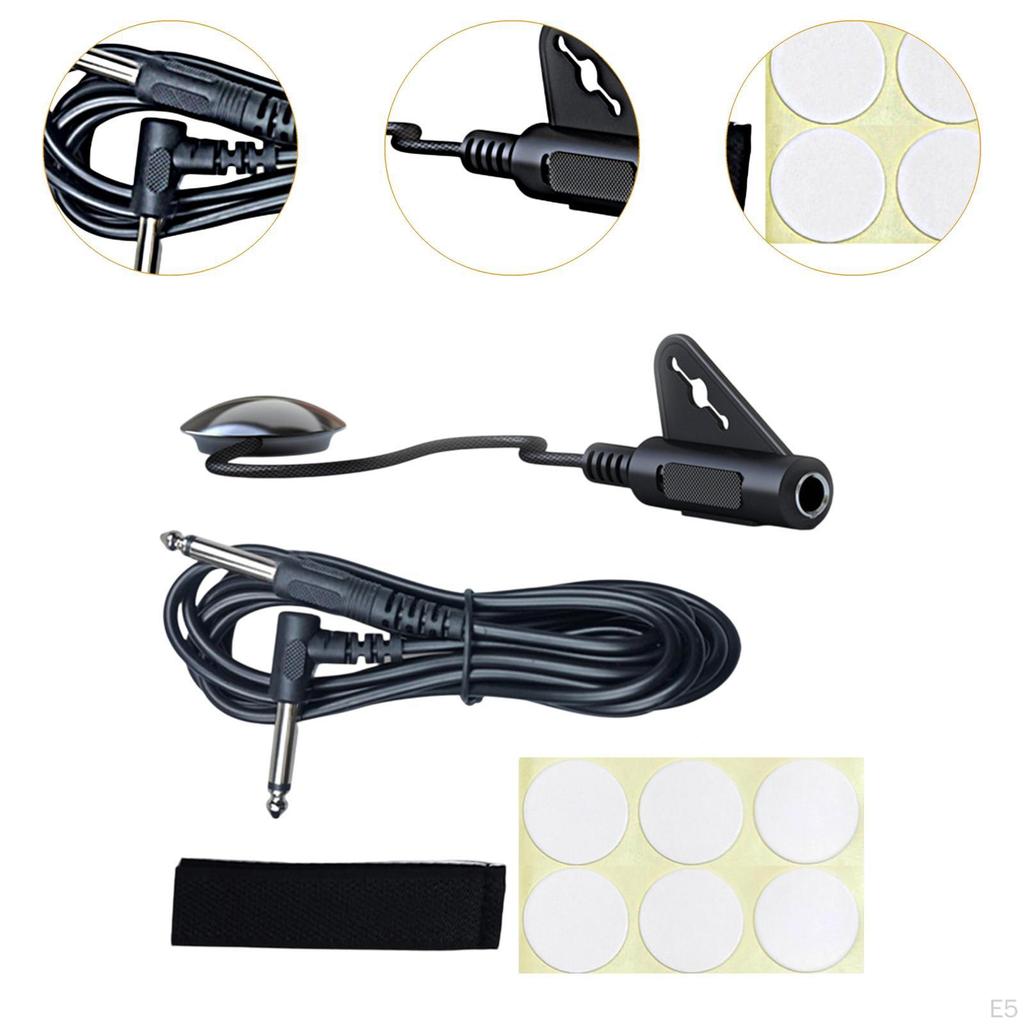 Микрофон Пьезо -звукосниматель, -преобразователь -звукосниматель с кабелем для арфы, скрипки, баса