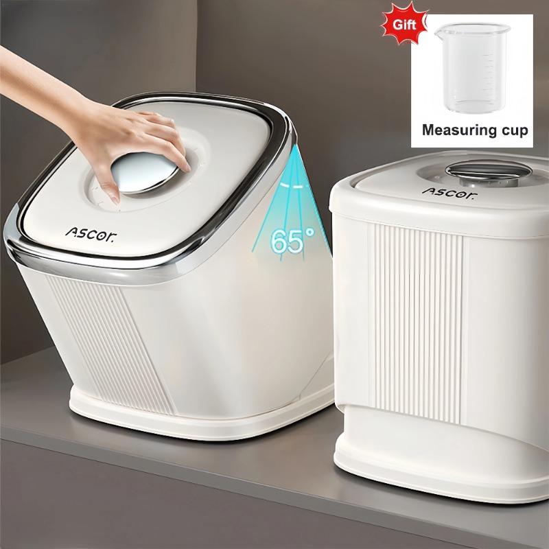 Контейнер для риса 6 кг, коробка для хранения риса, герметичный диспенсер для хлопьев с защелкой, защита от насекомых, контейнер для зерна/корма для домашних животных, кухонный органайзер