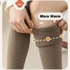 Cotton Knee High Socks Solid Color Knitted Stocking Long Tight Stocking Thigh High Socks