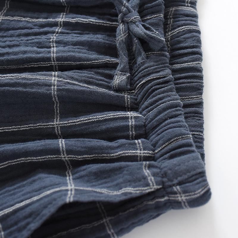 Летние мужские легкие хлопковые пижамные шорты: Дышащий, Свободный крой, Большой размер, Для ношения в помещении/на улице