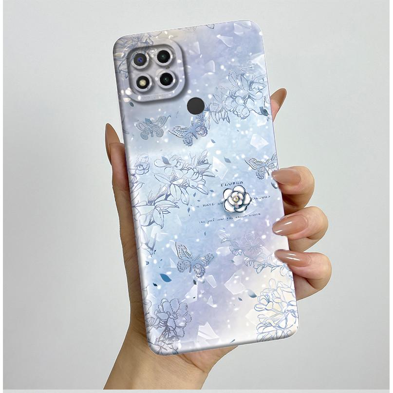Phone Cases For Xiaomi Redmi 9C NFC 10A Fashion Butterfly Flowers Soft Silicone Back Cover For Redmi 9C Shockproof Coques Fundas