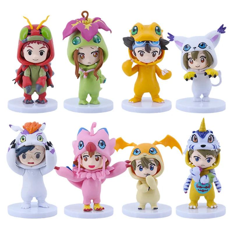8pcs/set Anime Digital Monster Digimon Cosplay Cute Action Figure Model Toys for Children