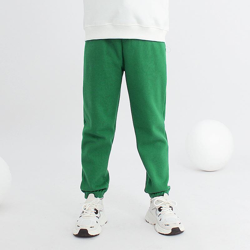 Korean Style Spring Children's Solid Color Trousers - New Girls' All-Match Casual Sports Pants