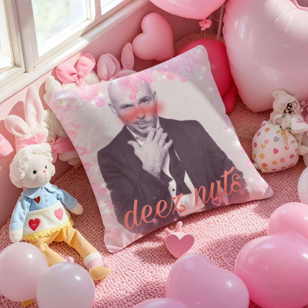 singer P-Pitbull Rapper Cushion Cover Pattern Printed Pillowcase for Living Room Sofa Cushion Cover & Bedroom Decor