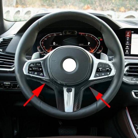 Steering Wheel Trim Molding Carbon Fiber Accessories For BMW M Sport X3 X5 X6 X7