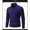 Men S Stand Collar Long Sleeve Jacquard Knit Cardigan Sweater Casual Plus Size