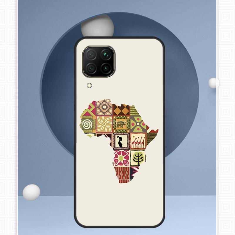 Africa Map Geography Painted For Huawei Nova 12i 12s 11i 8i Y91 Y60 Y70 Y72 Y90 Y61 9 10 SE P20 P40 Lite P30 P60 Pro Case