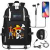 One Piece King Fashion Backpack Personalized Printing Youth Leisure Travel Cross-border Multifunctional Large Capacity Student School Bag