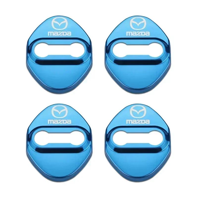 2025 Горячие 4 шт. Накладки на замки дверей автомобиля Антикоррозийные пряжки-наклейки для Mazda CX-4 CX-5 CX-3 Atenza Axela 3 6 Grand Tourer Стиль Аксе