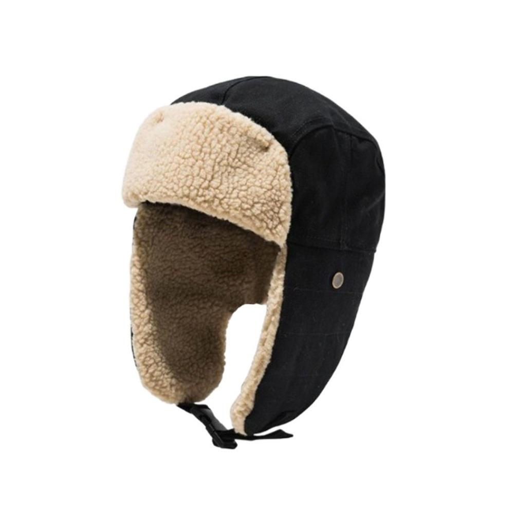 Fleece Ear Protective Hat Thickened Earflap Hat Simple Lei Feng Cap Men