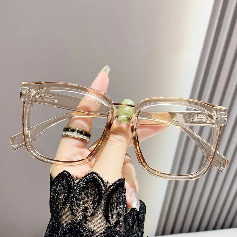 Унисекс квадратная оправа оптические очки модные анти-синий свет простые очки большие компьютерные готовые очки по рецепту