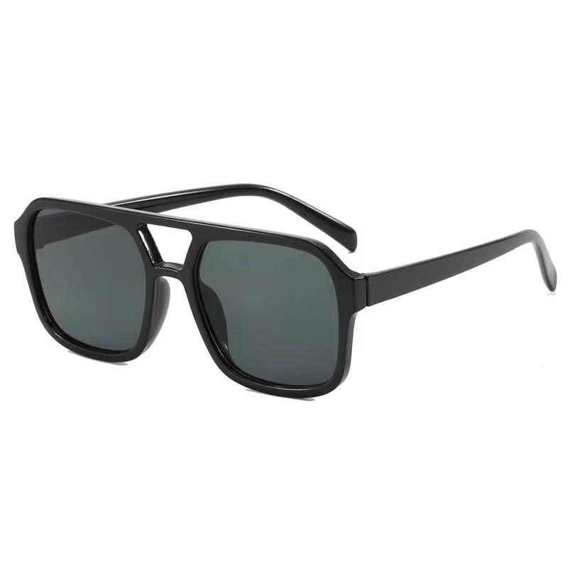 Солнцезащитные очки Square Double Beam, персонализированные трендовые солнцезащитные очки, ретро-очки 333