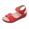 2025 new foreign trade sandals women 2025 slope heel Velcro thick sole large size with sandals in stock