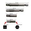 1 комплект адаптеров для ударных головок/удлинителей 1/4" 3/8" 1/2" набор ударных шестигранных сверл набор адаптеров для электродрелей