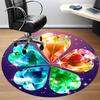 1pc Diamond Clover Chair Carpet for Office, Soft Comfortable Mat For Office, Living Room, Bedroom, Machine Washable Carpet yy251112012