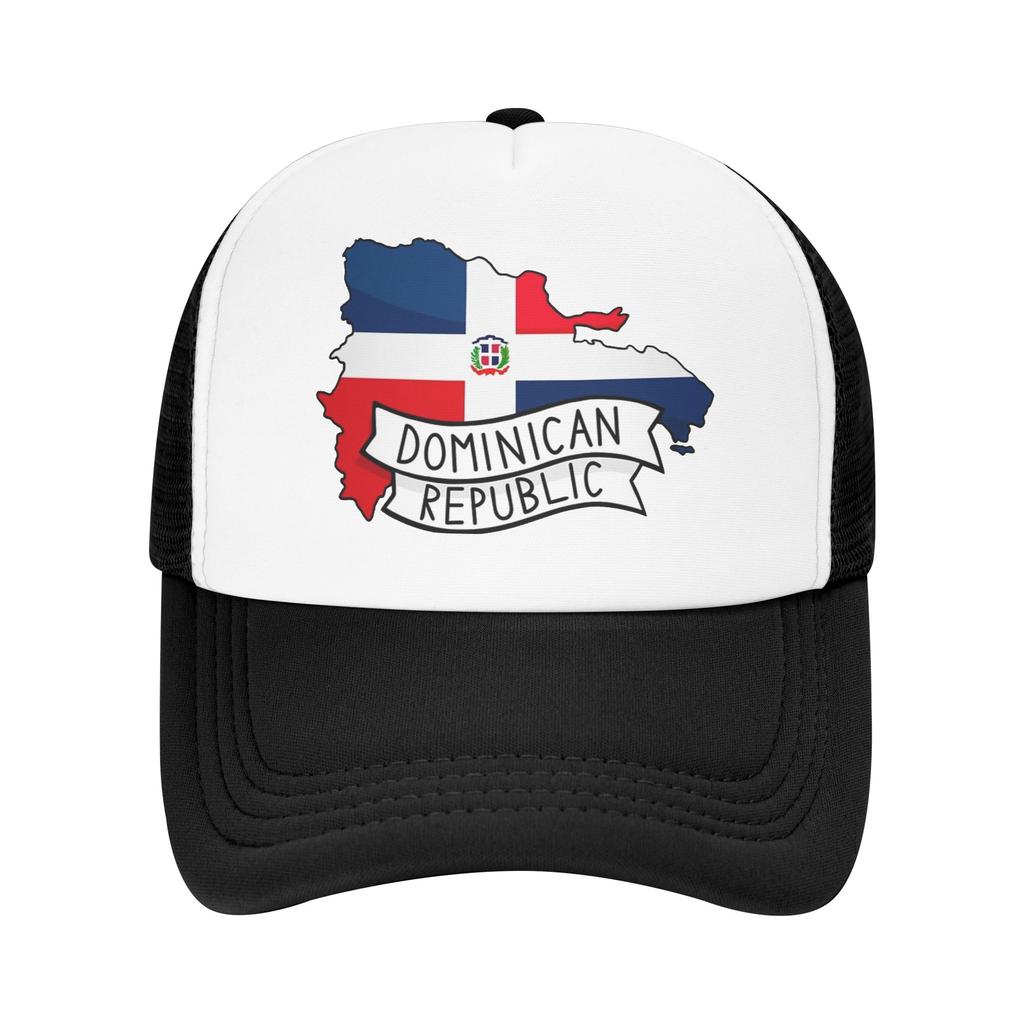 Unisex Dominican Republic Flag Map Trucker Cap Mesh Baseball Cap Snapback Caps Dad Hat Trucker Worker Cap Breathable Cap Summer