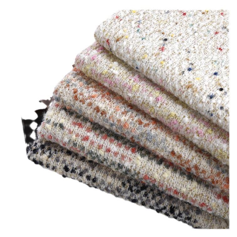 Толстая трикотажная ткань с рисунком гортензии, окрашенная иглой: 2024 Осень/Зима Цветной Маленький Аромат Стиль Ткань